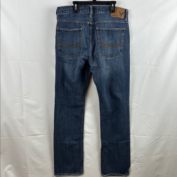 American Eagle Original Straight Men's Blue Jeans Size 32 - Picture 9 of 12